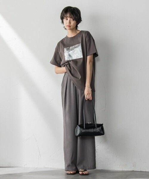 MAYSON GREY / メイソングレイ カットソー | 【WEB限定】スクエア箔オーバーサイズTシャツ≪手洗い可能≫ | 詳細25