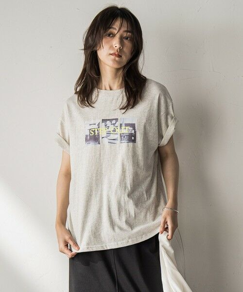 MAYSON GREY/メイソングレイ 【WEB限定】フォトプリントTシャツ&#8810;手洗い可能&#8811; ライトグレー M