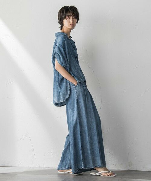 MAYSON GREY / メイソングレイ その他パンツ | バイオシルクデニムフレアパンツ≪洗濯機で洗える≫ | 詳細5