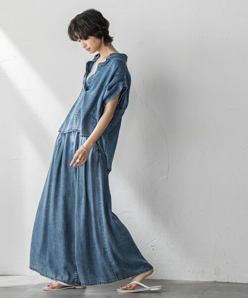 MAYSON GREY / メイソングレイ その他パンツ | バイオシルクデニムフレアパンツ≪洗濯機で洗える≫ | 詳細6