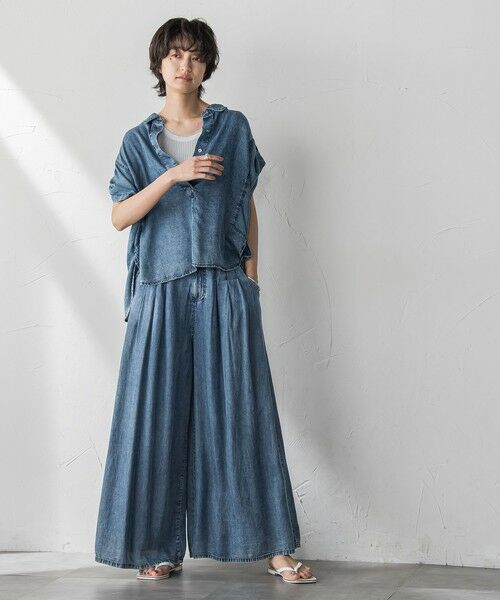 MAYSON GREY / メイソングレイ その他パンツ | バイオシルクデニムフレアパンツ≪洗濯機で洗える≫ | 詳細7