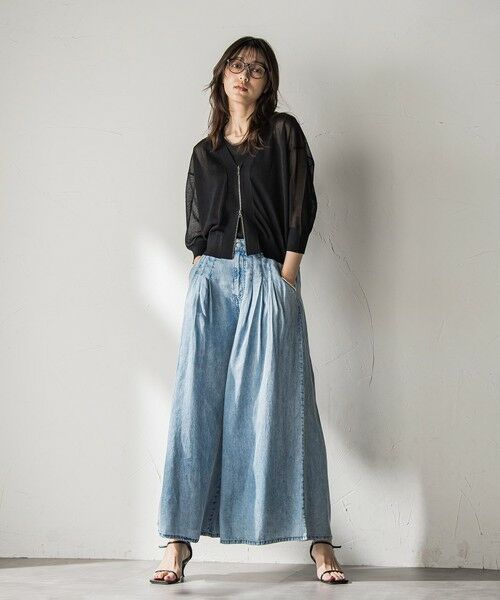 MAYSON GREY / メイソングレイ その他パンツ | バイオシルクデニムフレアパンツ≪洗濯機で洗える≫ | 詳細12