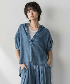 MAYSON GREY / メイソングレイ シャツ・ブラウス | バイオシルクデニムブラウス≪洗濯機で洗える≫