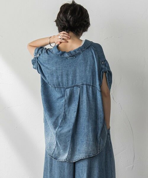 MAYSON GREY / メイソングレイ シャツ・ブラウス | バイオシルクデニムブラウス≪洗濯機で洗える≫ | 詳細3