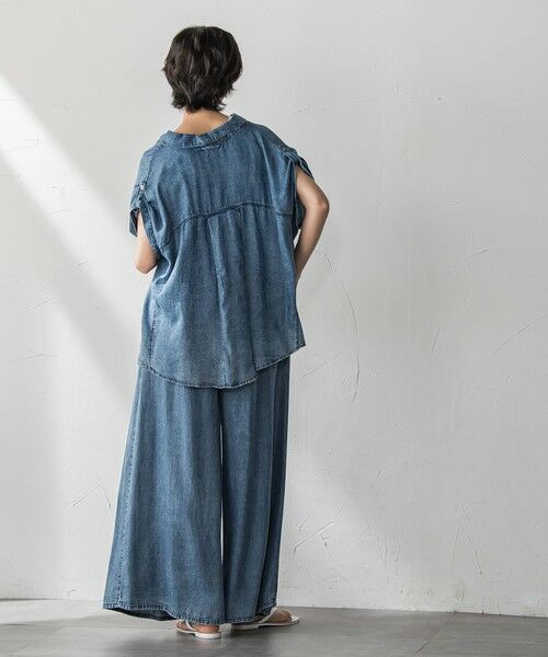 MAYSON GREY / メイソングレイ シャツ・ブラウス | バイオシルクデニムブラウス≪洗濯機で洗える≫ | 詳細5