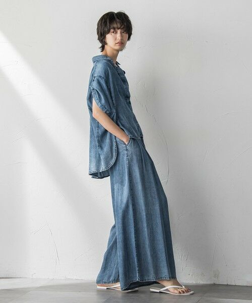 MAYSON GREY / メイソングレイ シャツ・ブラウス | バイオシルクデニムブラウス≪洗濯機で洗える≫ | 詳細6