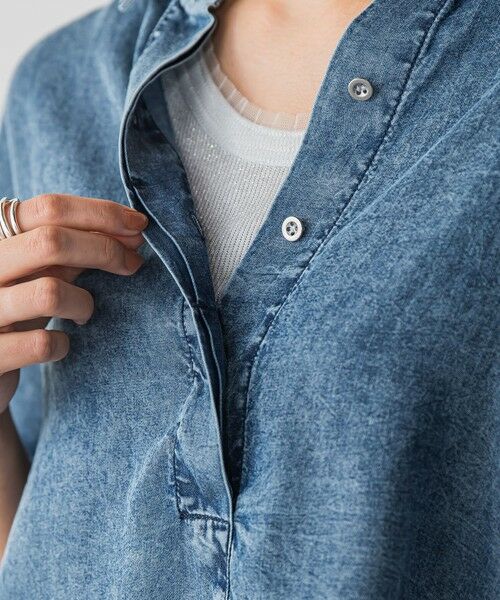 MAYSON GREY / メイソングレイ シャツ・ブラウス | バイオシルクデニムブラウス≪洗濯機で洗える≫ | 詳細8