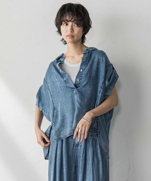 MAYSON GREY / メイソングレイ シャツ・ブラウス | バイオシルクデニムブラウス≪洗濯機で洗える≫ | 詳細1