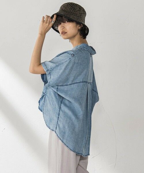 MAYSON GREY / メイソングレイ シャツ・ブラウス | バイオシルクデニムブラウス≪洗濯機で洗える≫ | 詳細11