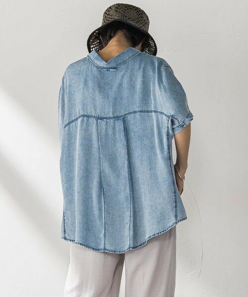 MAYSON GREY / メイソングレイ シャツ・ブラウス | バイオシルクデニムブラウス≪洗濯機で洗える≫ | 詳細12