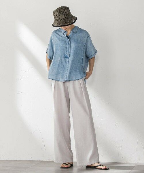 MAYSON GREY / メイソングレイ シャツ・ブラウス | バイオシルクデニムブラウス≪洗濯機で洗える≫ | 詳細13