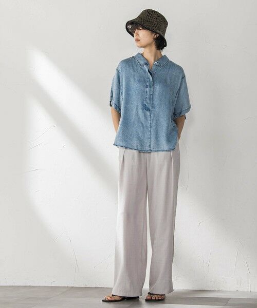 MAYSON GREY / メイソングレイ シャツ・ブラウス | バイオシルクデニムブラウス≪洗濯機で洗える≫ | 詳細14