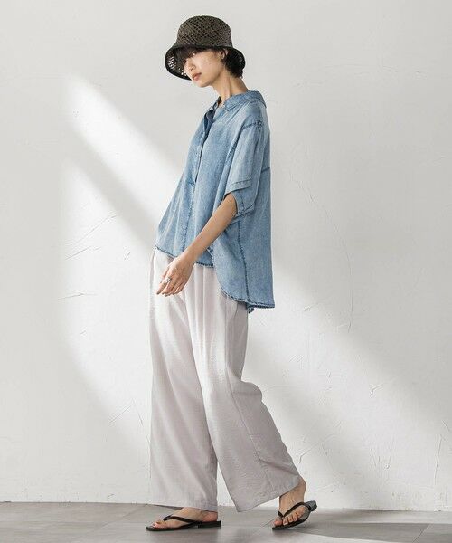 MAYSON GREY / メイソングレイ シャツ・ブラウス | バイオシルクデニムブラウス≪洗濯機で洗える≫ | 詳細15