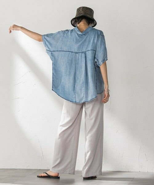 MAYSON GREY / メイソングレイ シャツ・ブラウス | バイオシルクデニムブラウス≪洗濯機で洗える≫ | 詳細16