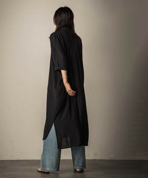 MAYSON GREY / メイソングレイ ロング・マキシ丈ワンピース | 【WEB限定】スキッパーチュニックワンピース≪洗濯機で洗える≫ | 詳細2