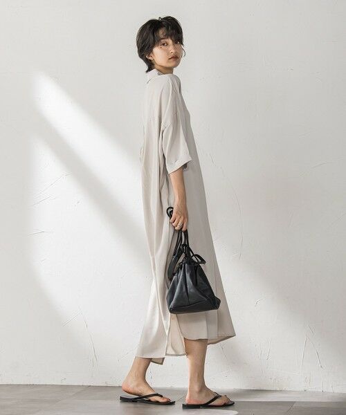 MAYSON GREY / メイソングレイ ロング・マキシ丈ワンピース | 【WEB限定】スキッパーチュニックワンピース≪洗濯機で洗える≫ | 詳細13