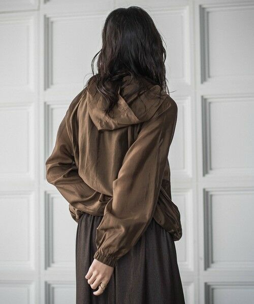 MAYSON GREY / メイソングレイ テーラードジャケット | シアーオーガンジー長袖フードブルゾン≪手洗い可能≫ | 詳細10