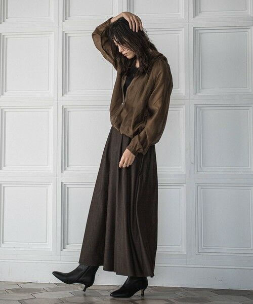 MAYSON GREY / メイソングレイ テーラードジャケット | シアーオーガンジー長袖フードブルゾン≪手洗い可能≫ | 詳細14