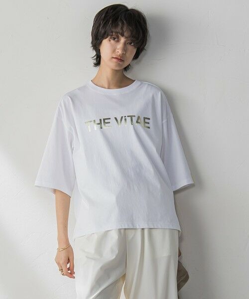 MAYSON GREY / メイソングレイ カットソー | 箔プリントロゴTシャツ≪手洗い可能≫ | 詳細1