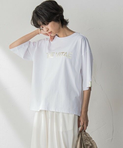 MAYSON GREY / メイソングレイ カットソー | 箔プリントロゴTシャツ≪手洗い可能≫ | 詳細2