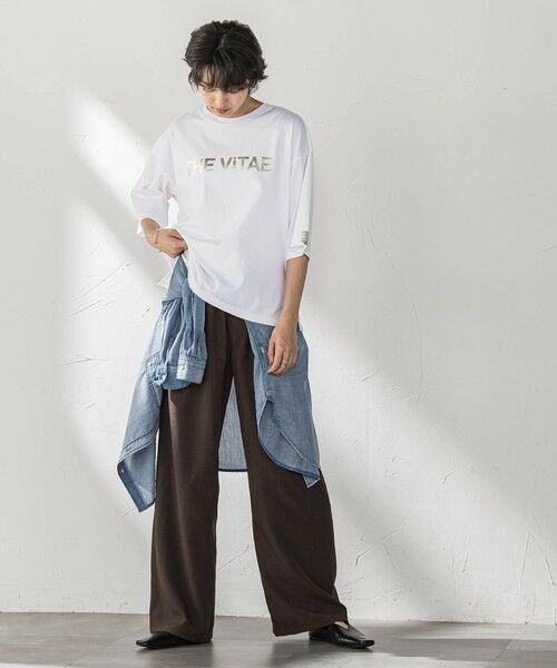 MAYSON GREY / メイソングレイ カットソー | 箔プリントロゴTシャツ≪手洗い可能≫ | 詳細12