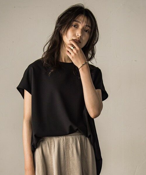 MAYSON GREY/メイソングレイ 叶えるマルチフレンチスリーブプルオーバー≪洗濯機で洗える≫ ブラック M MAYSON GREY/メイソングレイ 叶えるマルチフレンチスリーブプルオーバー≪洗濯機で洗える≫ ブラック M