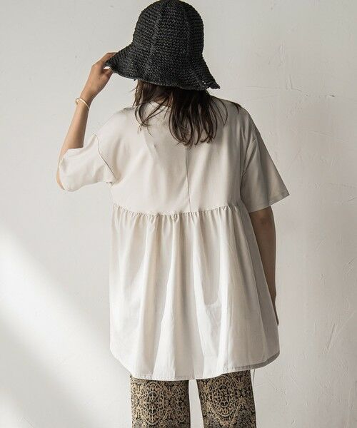 MAYSON GREY / メイソングレイ カットソー | 【WEB限定】前後ドッキングフレアTシャツ≪接触冷感/洗濯機で洗える≫ | 詳細2