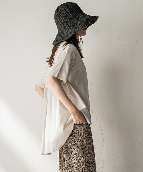 MAYSON GREY / メイソングレイ カットソー | 【WEB限定】前後ドッキングフレアTシャツ≪接触冷感/洗濯機で洗える≫ | 詳細3