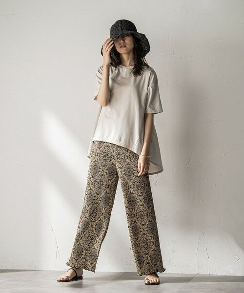 MAYSON GREY / メイソングレイ カットソー | 【WEB限定】前後ドッキングフレアTシャツ≪接触冷感/洗濯機で洗える≫ | 詳細4