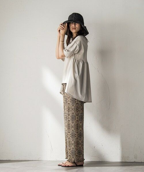 MAYSON GREY / メイソングレイ カットソー | 【WEB限定】前後ドッキングフレアTシャツ≪接触冷感/洗濯機で洗える≫ | 詳細5