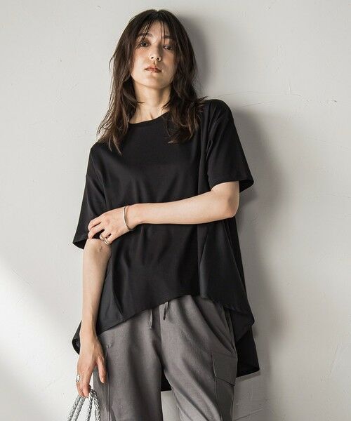 MAYSON GREY / メイソングレイ カットソー | 【WEB限定】前後ドッキングフレアTシャツ≪接触冷感/洗濯機で洗える≫ | 詳細8