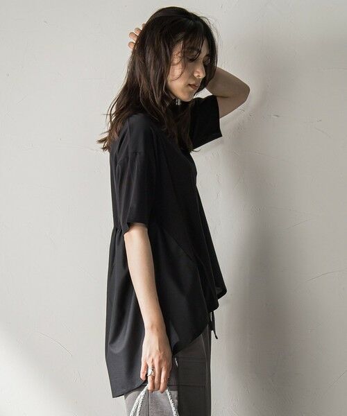 MAYSON GREY / メイソングレイ カットソー | 【WEB限定】前後ドッキングフレアTシャツ≪接触冷感/洗濯機で洗える≫ | 詳細9