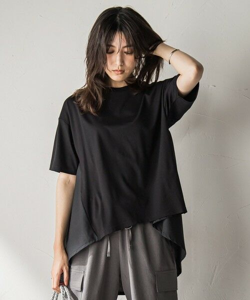 MAYSON GREY / メイソングレイ カットソー | 【WEB限定】前後ドッキングフレアTシャツ≪接触冷感/洗濯機で洗える≫ | 詳細10