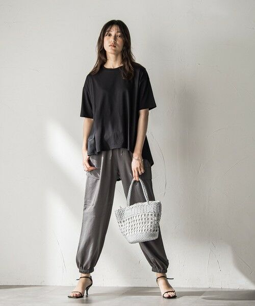 MAYSON GREY / メイソングレイ カットソー | 【WEB限定】前後ドッキングフレアTシャツ≪接触冷感/洗濯機で洗える≫ | 詳細13