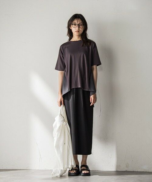 MAYSON GREY / メイソングレイ カットソー | 【WEB限定】前後ドッキングフレアTシャツ≪接触冷感/洗濯機で洗える≫ | 詳細19