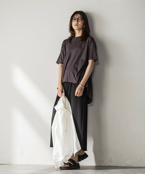 MAYSON GREY / メイソングレイ カットソー | 【WEB限定】前後ドッキングフレアTシャツ≪接触冷感/洗濯機で洗える≫ | 詳細21
