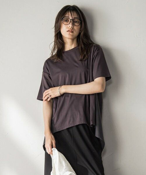 MAYSON GREY / メイソングレイ カットソー | 【WEB限定】前後ドッキングフレアTシャツ≪接触冷感/洗濯機で洗える≫ | 詳細16