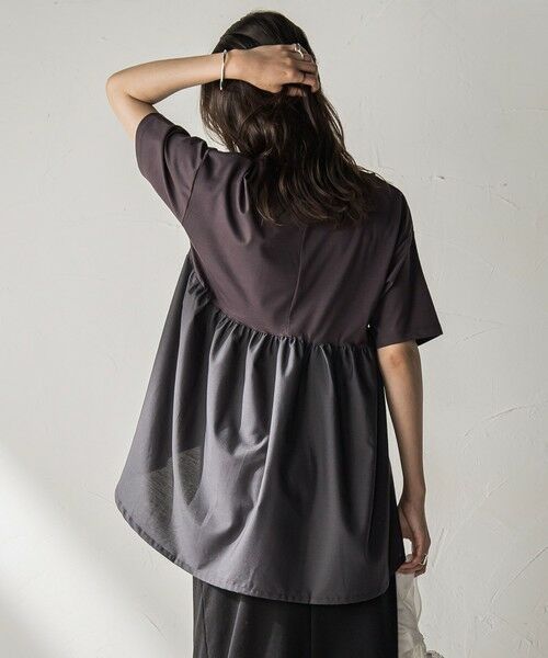 MAYSON GREY / メイソングレイ カットソー | 【WEB限定】前後ドッキングフレアTシャツ≪接触冷感/洗濯機で洗える≫ | 詳細17