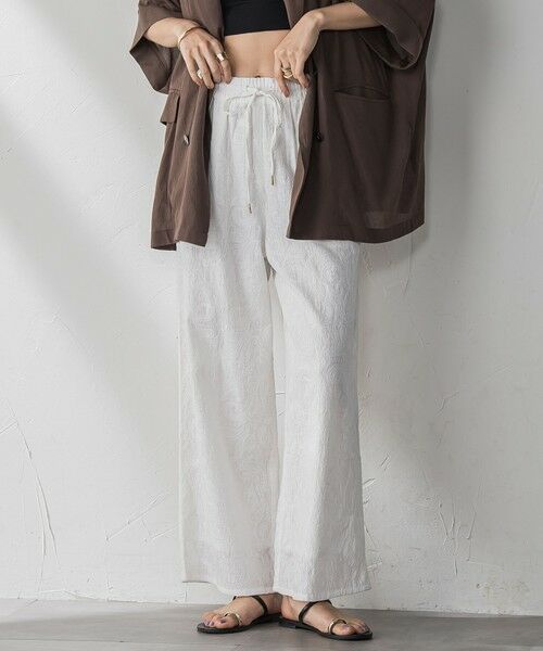 MAYSON GREY / メイソングレイ その他パンツ | ペイズリー総刺繍綿ボイルストレートパンツ≪手洗い可能≫ | 詳細2