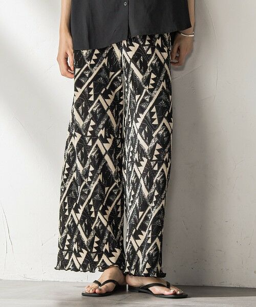 MAYSON GREY / メイソングレイ その他パンツ | 【WEB限定】オリエンタル柄クリスタルプリーツパンツ≪手洗い可能≫ | 詳細1