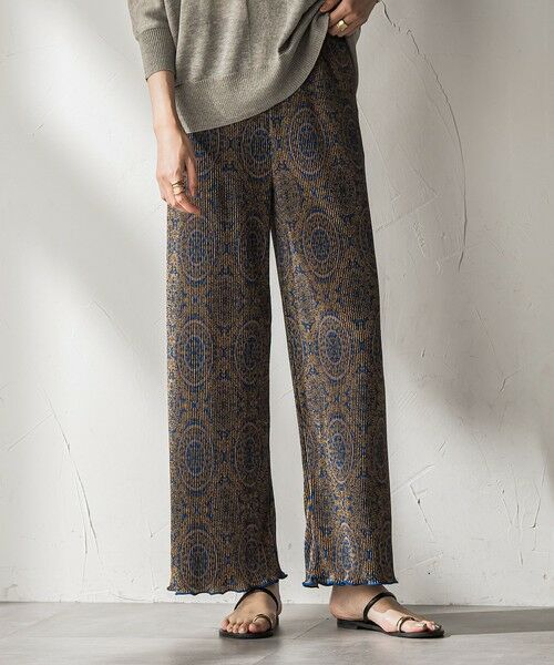 MAYSON GREY / メイソングレイ その他パンツ | 【WEB限定】オリエンタル柄クリスタルプリーツパンツ≪手洗い可能≫ | 詳細23