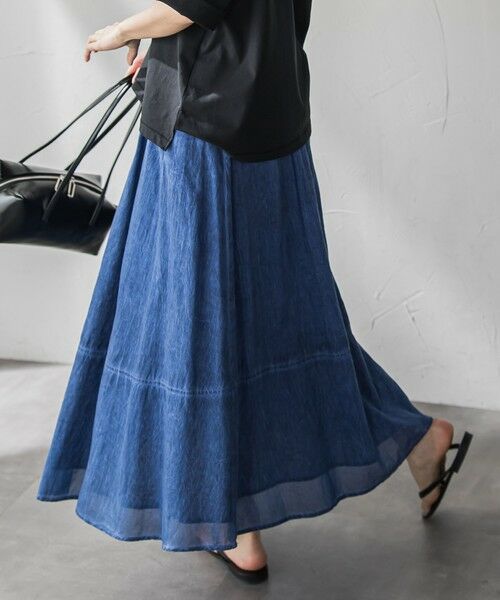 MAYSON GREY / メイソングレイ ミニ・ひざ丈スカート | タイダイギャザーフレアスカート≪手洗い可能≫ | 詳細1