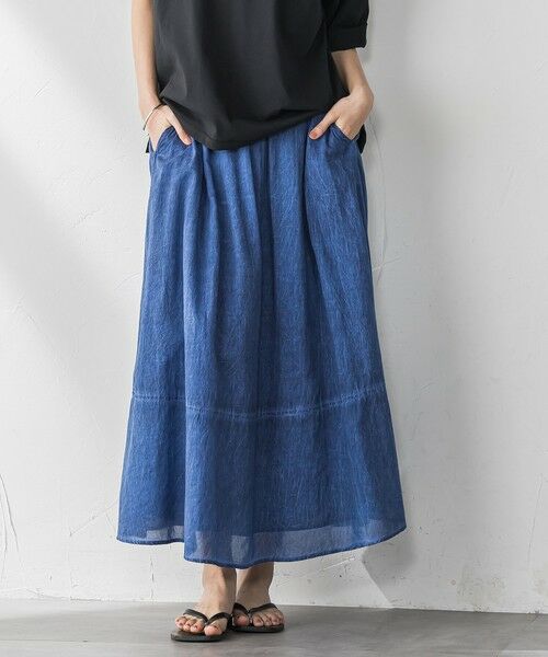 MAYSON GREY / メイソングレイ ミニ・ひざ丈スカート | タイダイギャザーフレアスカート≪手洗い可能≫ | 詳細3