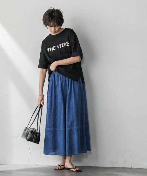 MAYSON GREY / メイソングレイ ミニ・ひざ丈スカート | タイダイギャザーフレアスカート≪手洗い可能≫ | 詳細4