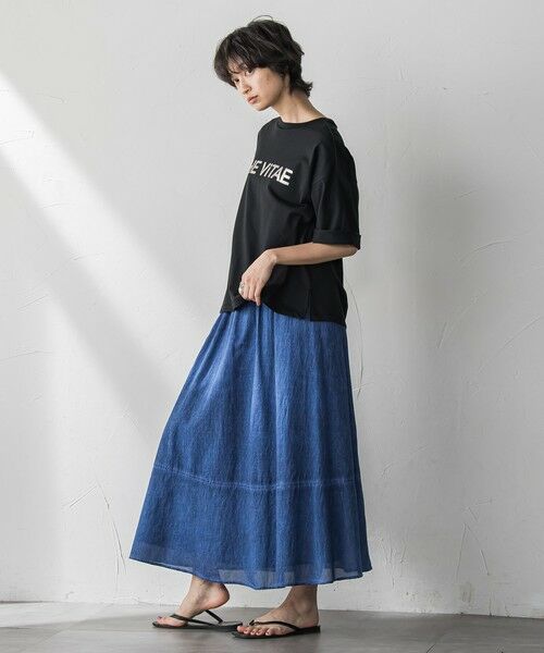 MAYSON GREY / メイソングレイ ミニ・ひざ丈スカート | タイダイギャザーフレアスカート≪手洗い可能≫ | 詳細5