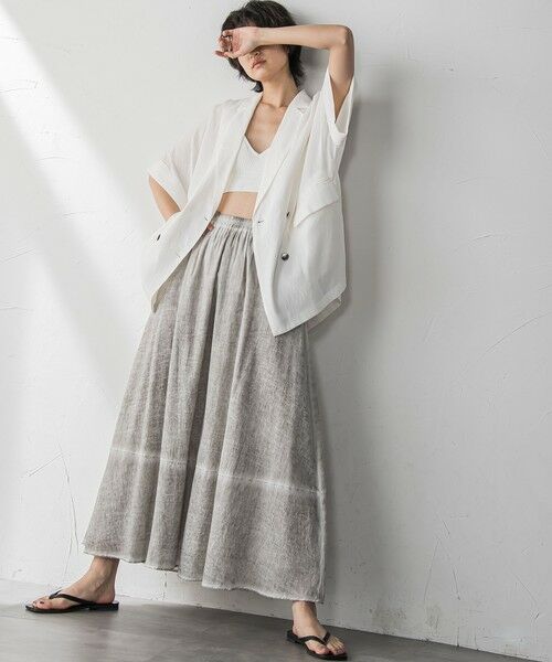 MAYSON GREY / メイソングレイ ミニ・ひざ丈スカート | タイダイギャザーフレアスカート≪手洗い可能≫ | 詳細24