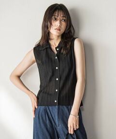 MAYSON GREY / メイソングレイ ニット・セーター | 【WEB限定】シアーノースリーブニットプルオーバー≪手洗い可能≫