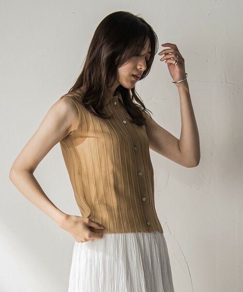 MAYSON GREY / メイソングレイ ニット・セーター | 【WEB限定】シアーノースリーブニットプルオーバー≪手洗い可能≫ | 詳細14