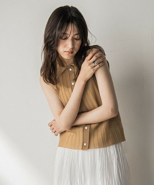 MAYSON GREY / メイソングレイ ニット・セーター | 【WEB限定】シアーノースリーブニットプルオーバー≪手洗い可能≫ | 詳細15