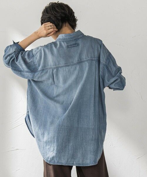 MAYSON GREY / メイソングレイ シャツ・ブラウス | ナチュラルシアーデニムオーバーシャツ≪洗濯機で洗える≫ | 詳細3